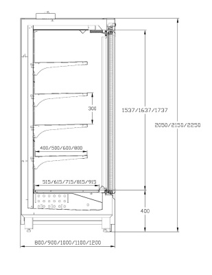 Горка холодильная KIFATO ЕНИСЕЙ 2500 (выносной агрегат)